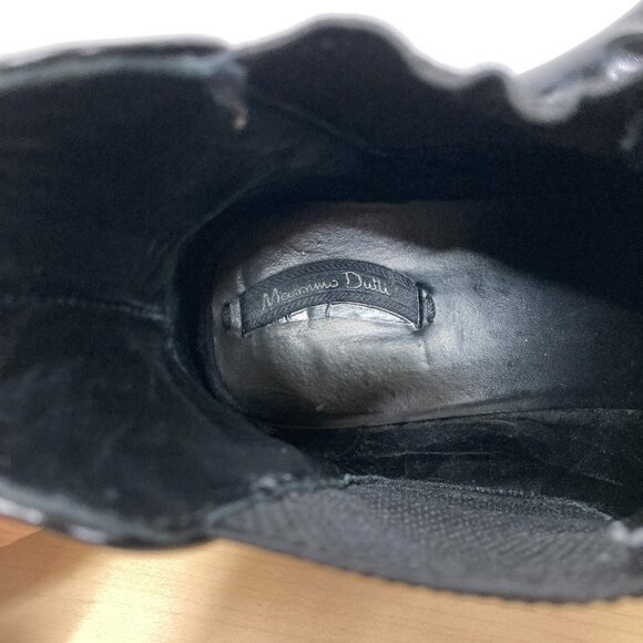 Massimo Dutti Black Chelsea Boots, Eur 40, Women US 9, Brogue Wingtip Leather - Picture 5 of 9